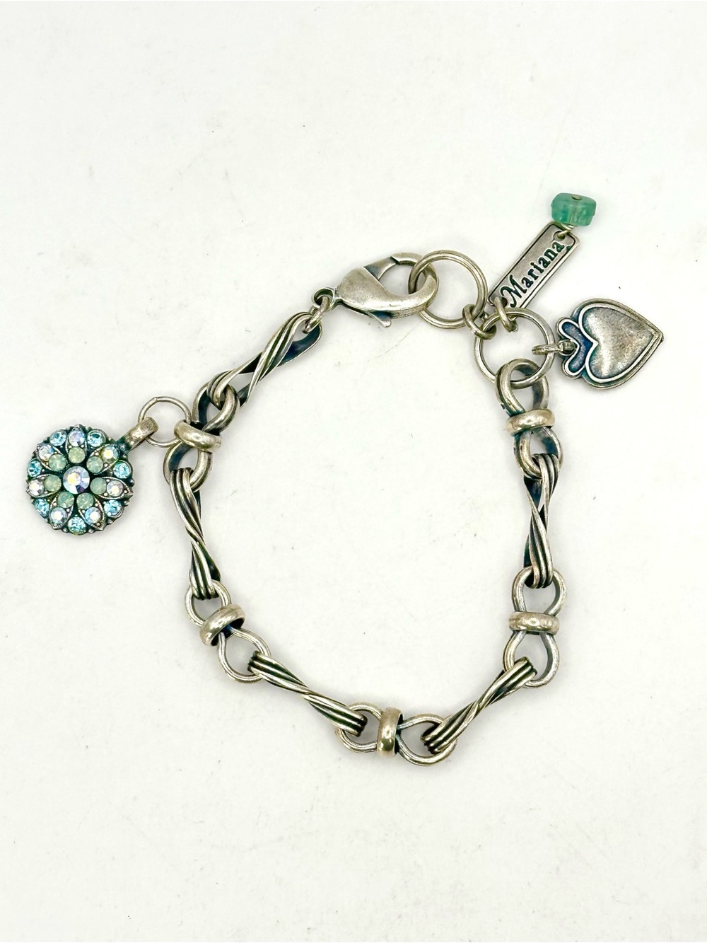 Mariana Guardian Angel / Swarovski Crystal Charm Bracelet
